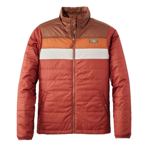 L.L. Bean Other - L.L. Bean Orange Mountain Classic Water Repellent Puffer Jacket Color-Block L